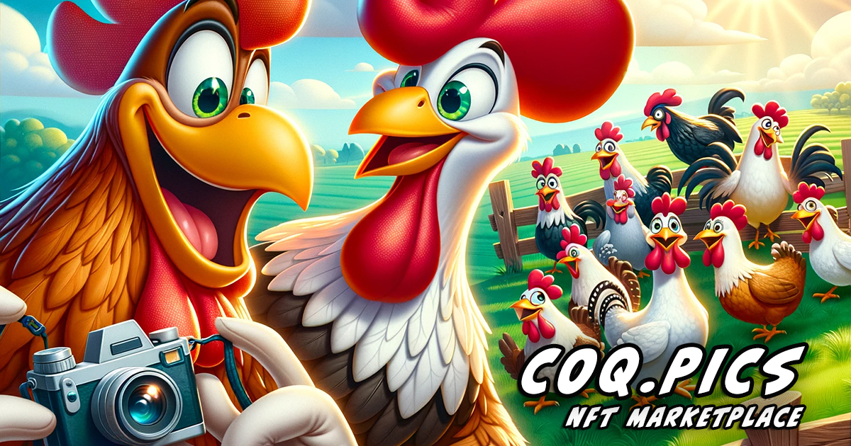 Coq Pics - Buy & Sell NFTs with $COQ Token